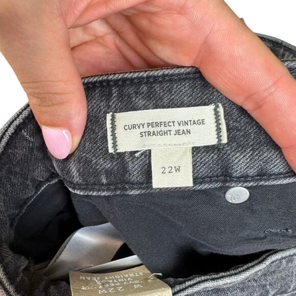 Madewell Plus NWT The Curvy Plus Perfect Vintage Straight Jean in Lunar Wash - Picture 9 of 11